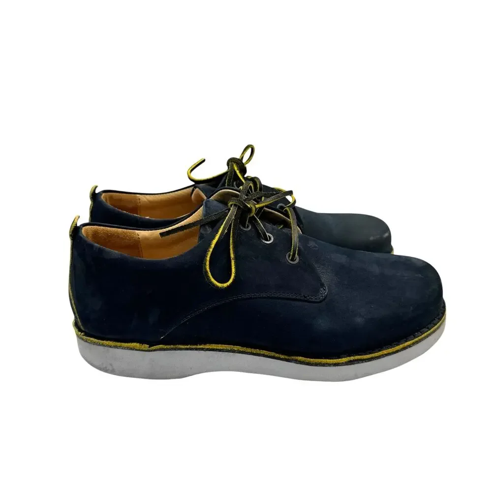 Samuel Hubbard Free Navy Nubuck Leather Lace Up Oxford Business casual Shoes
